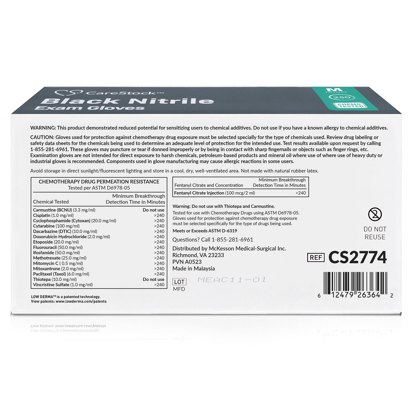 CareStock Nitrile Exam Glove, Medium, Black by CareStock product image - view 9