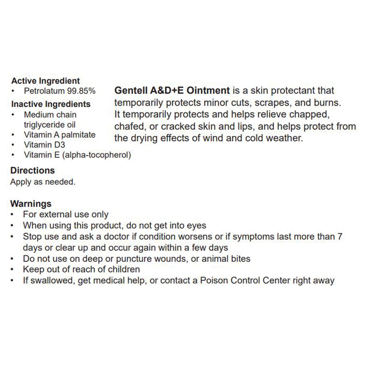 Gentell® A & D Ointment, 16-ounce jar