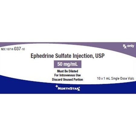 Ephedrine Sulfate 50 mg / mL Injection 1 mL