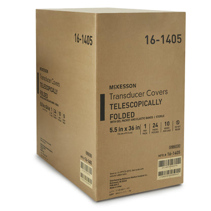 McKesson Telescopically Folded Transducer Cover, 5.5 x 36 Inch