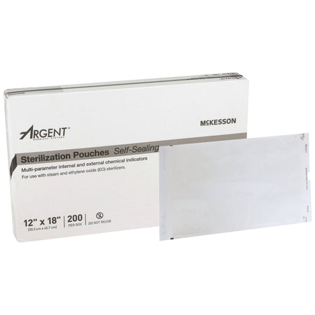 McKesson 73-SSP391 Argent Sure-Check Sterilization Pouch, 12 x 18 Inch
