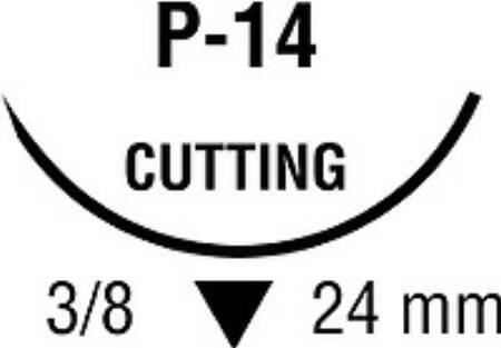 Covidien 506883 Caprosyn Absorbable Suture with Needle, Precision Reverse Cutting Monofilament