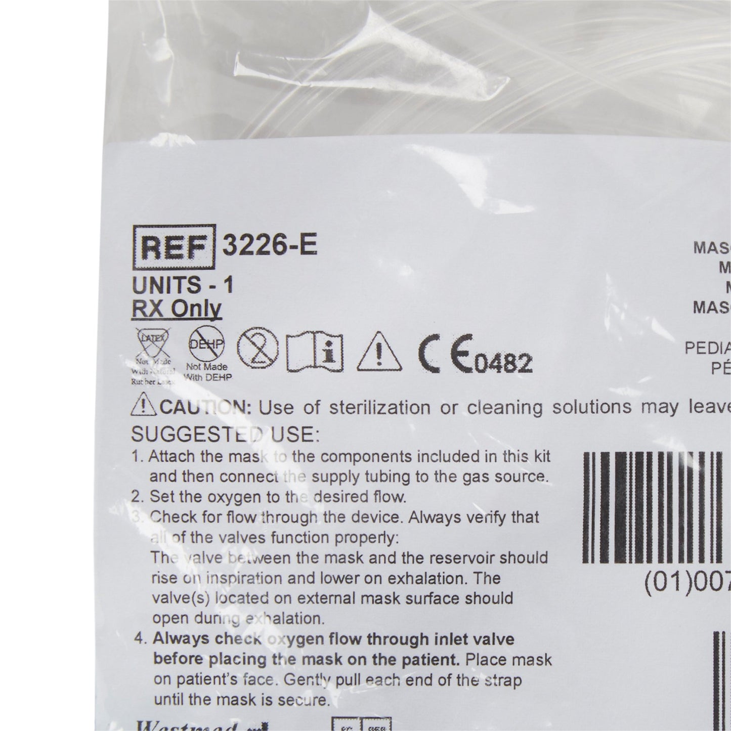 McKesson Non-Rebreather Oxygen Mask, Pediatric