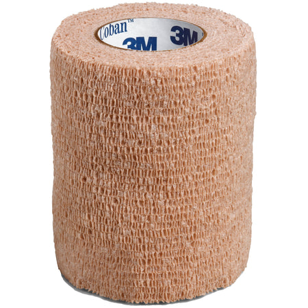 Solventum 1583 3M Coban Self-adherent Closure Cohesive Bandage, 3 Inch x 5 Yard, Tan