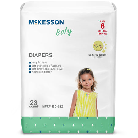 McKesson BD-SZ6 Baby Diaper, Size 6, Kid Design