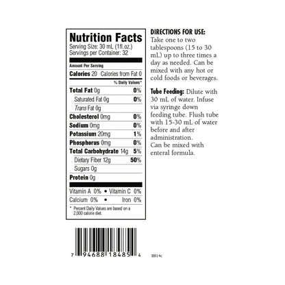 HyFiber® Citrus Flavor Liquid Fiber with FOS, 32-ounce bottle