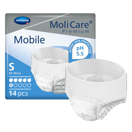 Hartmann 915831 MoliCare Premium Mobile 6 Drop Absorbency Incontinence Underwear, Small