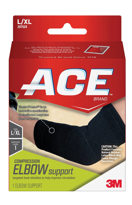 3M 207524 Ace Elbow Support, Left or Right Large/X-Large, Black