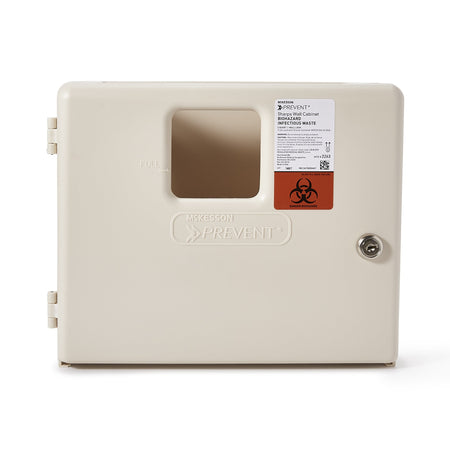 McKesson 2263 Prevent Sharps Collector Wall Cabinet, 12¼ x 4¾ x 10 Inch