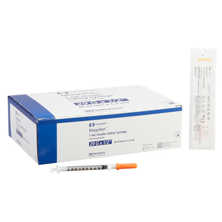 Cardinal 8881892910 Magellan 1 mL Insulin Syringe with Needle, 29 Gauge
