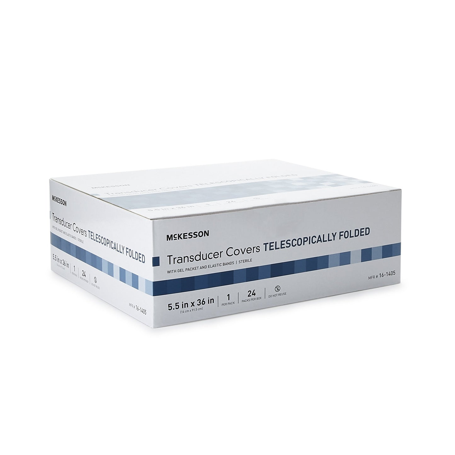 McKesson Telescopically Folded Transducer Cover, 5.5 x 36 Inch