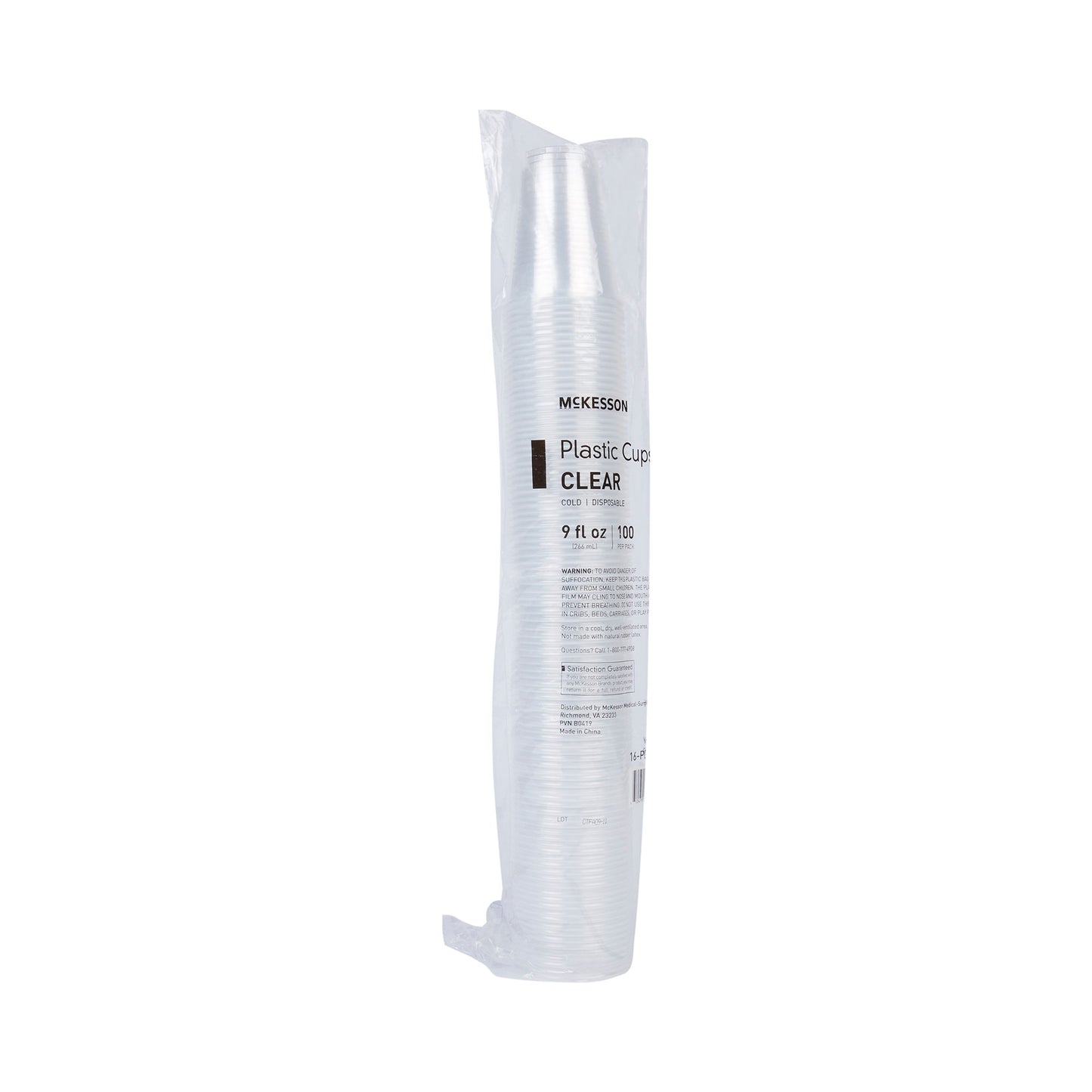 McKesson Polypropylene Drinking Cups, 9 oz., Clear
