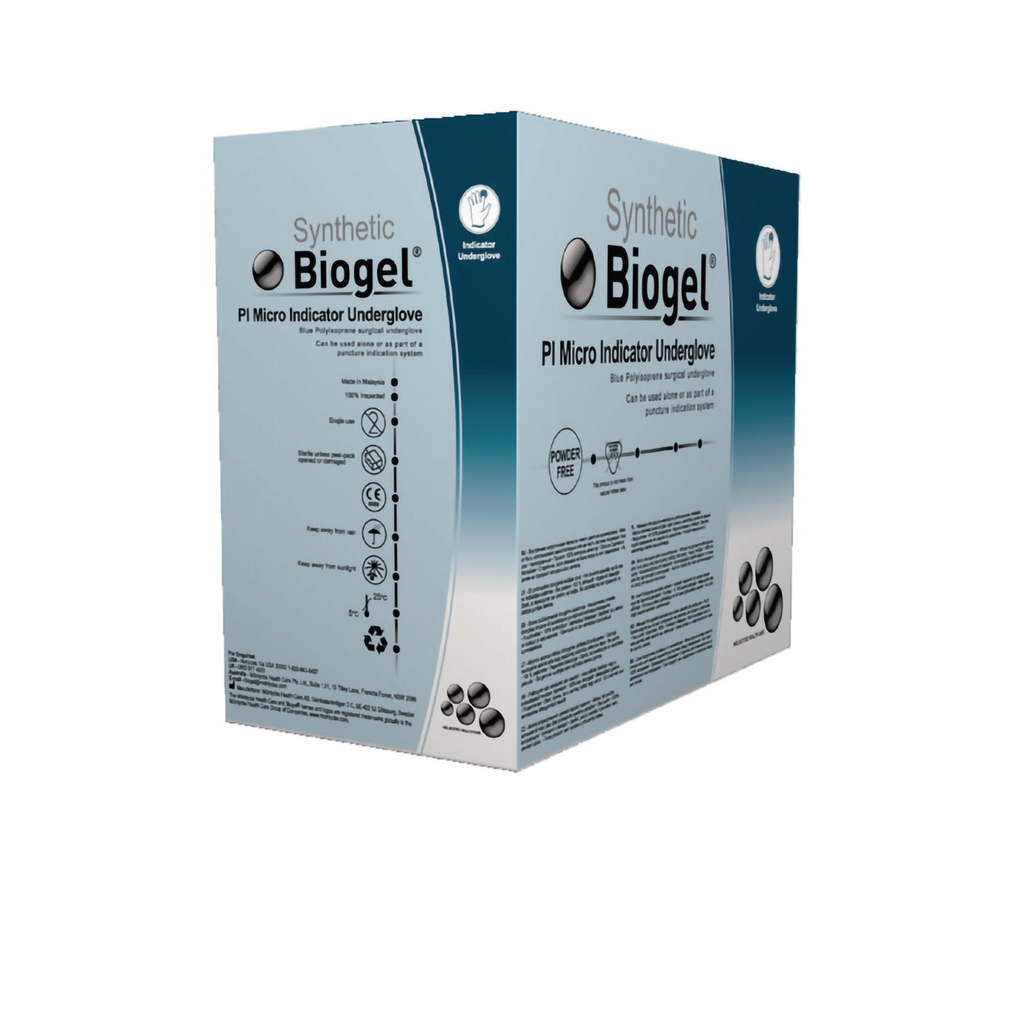 Biogel 48965 PI Micro Indicator Polyisoprene Surgical Underglove, Size 6.5, Blue Molnlycke