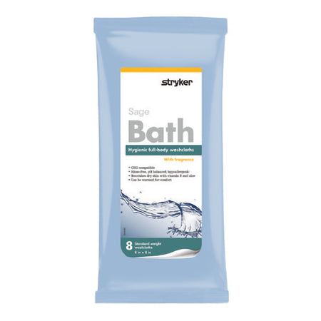 Sage 7991 Comfort Bath Rinse Free Washcloths, Scented