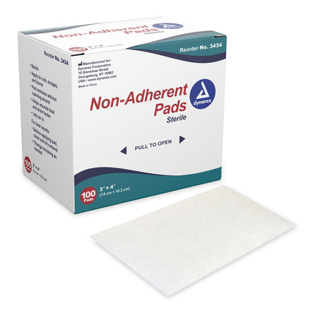 Dynarex 3434 Nonadherent Dressing, 3 x 4 Inch