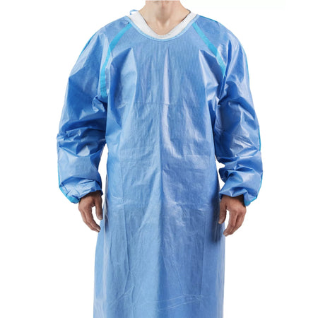 Cardinal 9200U Chemotherapy Procedure Gown Health One Size Fits Most Blue NonSterile AAMI Level 4 Disposable