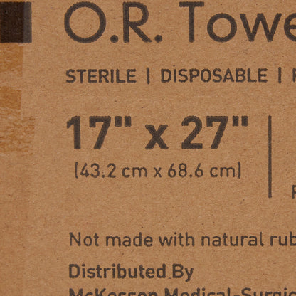 McKesson Sterile Blue O.R. Towel, 17 x 27 Inch