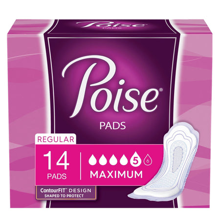 Kimberly-Clark 19568 Poise Bladder Control Pads for Women, Heavy Absorbency, 3 x 11 Inch
