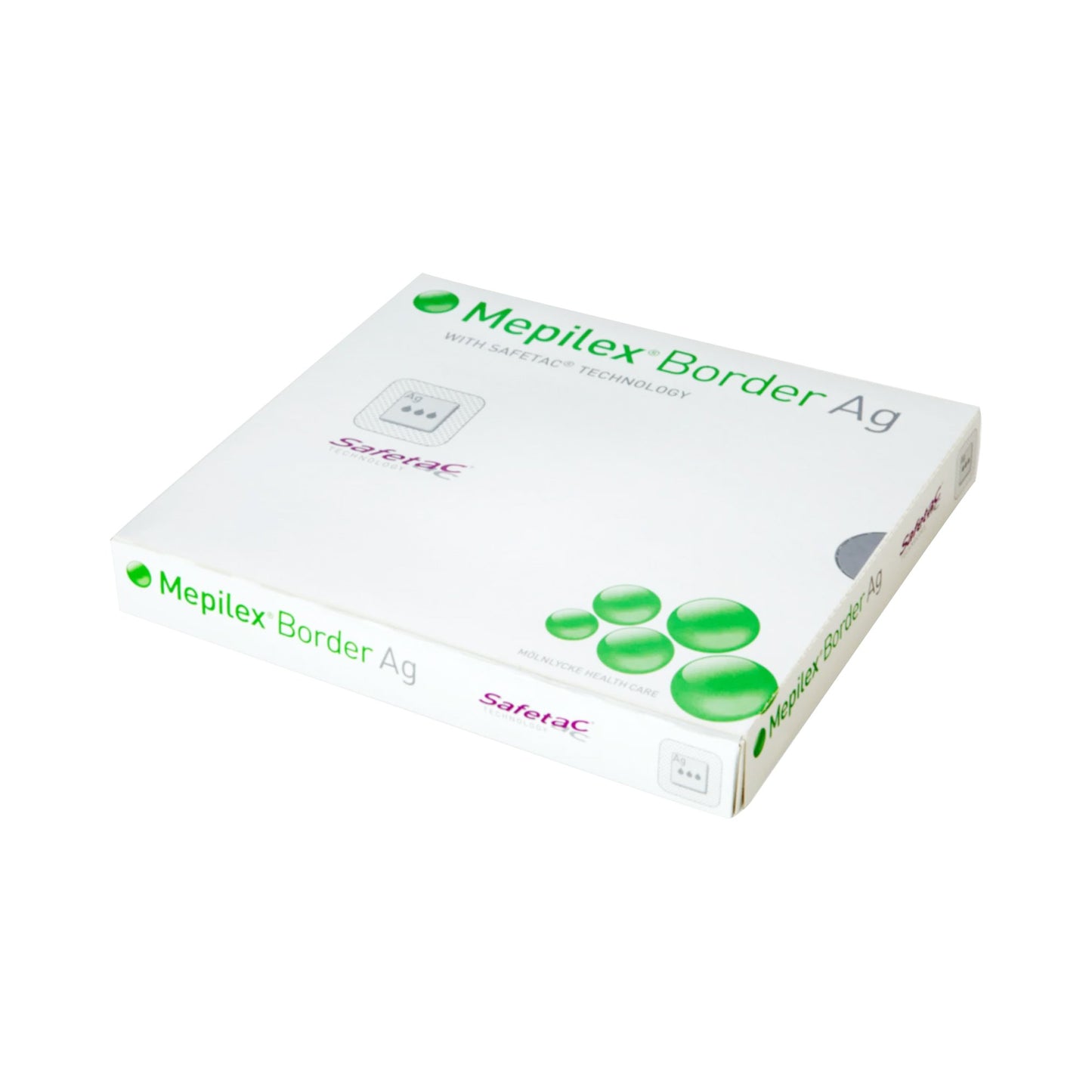 Mepilex® Border Ag Foam Dressing with Silver, 4 x 8 Inch