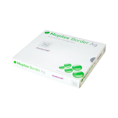Mepilex® Border Ag Foam Dressing with Silver, 4 x 8 Inch