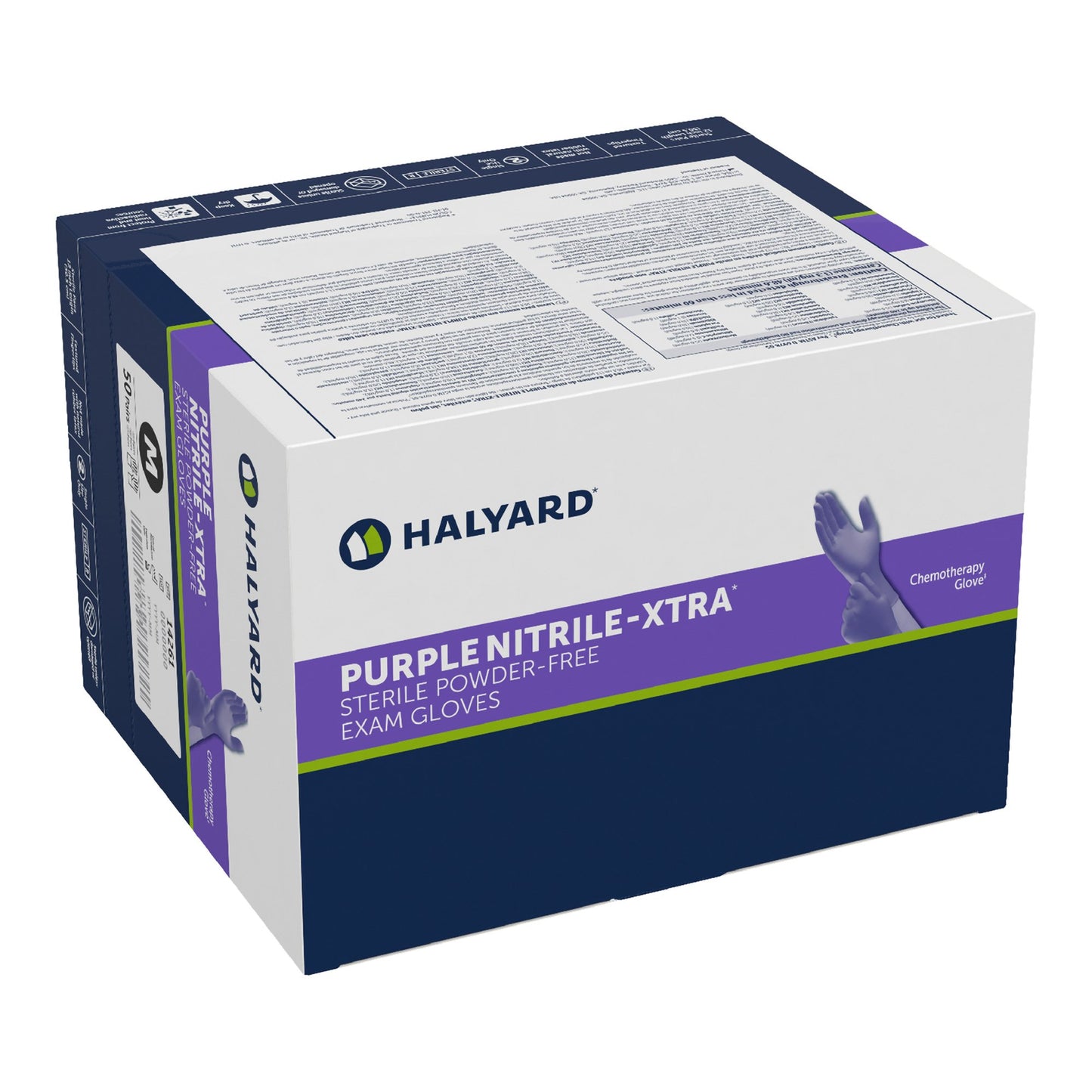 Purple Nitrile-Xtra™ Extended Cuff Length Exam Glove, Medium