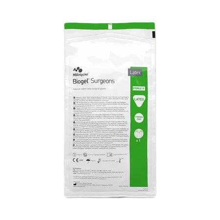 Molnlycke 30455 Biogel Surgeons Latex Surgical Glove, Size 5.5, Straw Color
