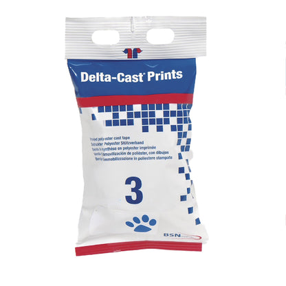 Cast Tape Delta-Cast® Prints 3 Inch X 12 Foot Polyester Paw Print