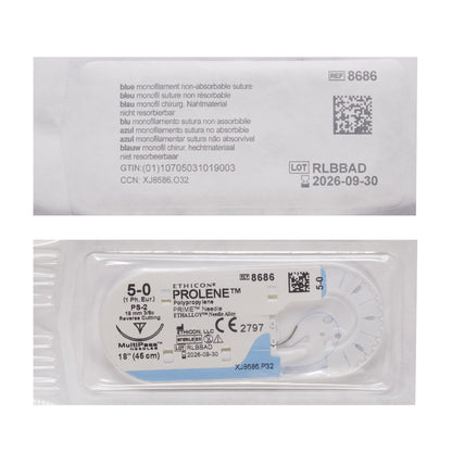 Prolene™ Suture with Needle, Size 5-0
