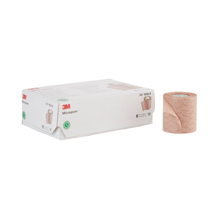 Solventum 1533-2 3M Micropore Paper Medical Tape, 2 Inch x 10 Yard, Tan