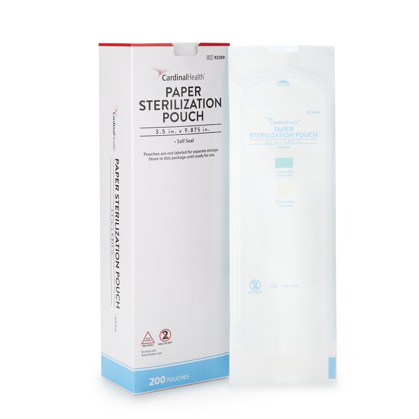 Cardinal Health™ Sterilization Pouch, 3½ x 9-7/8 Inch