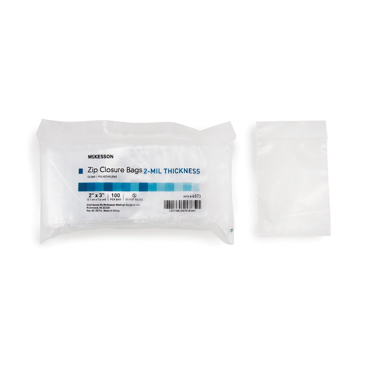 McKesson Zip Closure Bag, 2 x 3 in.