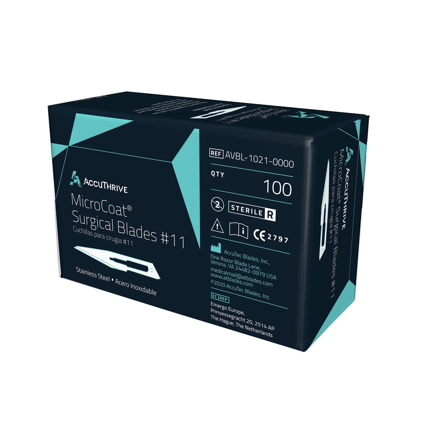 Surgical Blade AccuThrive® Coated Stainless Steel No. 11 Sterile