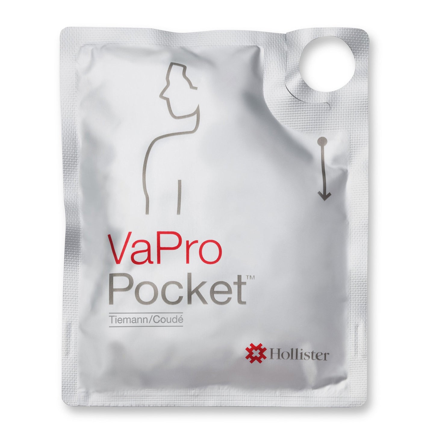 Intermittent Closed System Catheter VaPro Plus Pocket™ Tiemann / Coudé Tip 12 Fr. PVC
