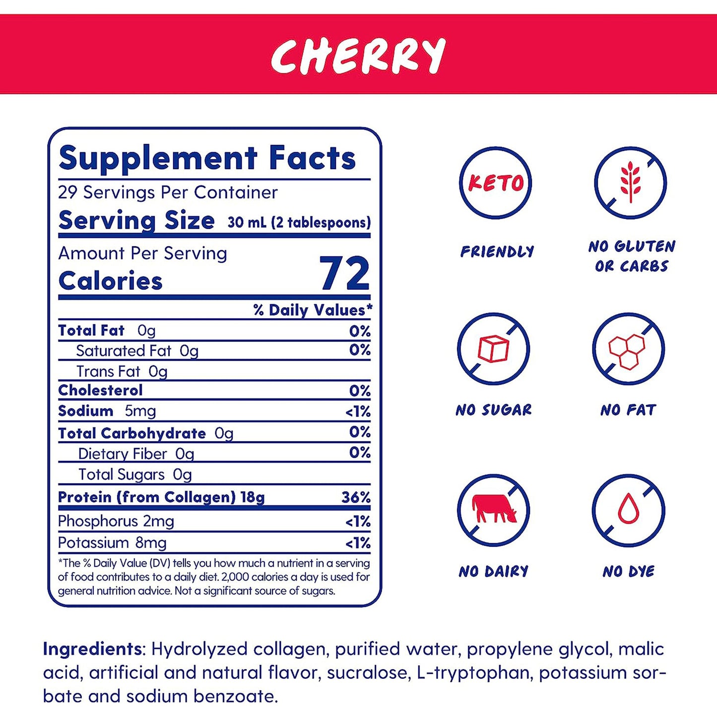 Proteinex® 18 Cherry Liquid Predigested Protein, 30-ounce bottle