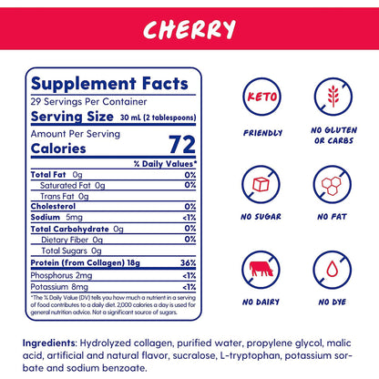 Proteinex® 18 Cherry Liquid Predigested Protein, 30-ounce bottle