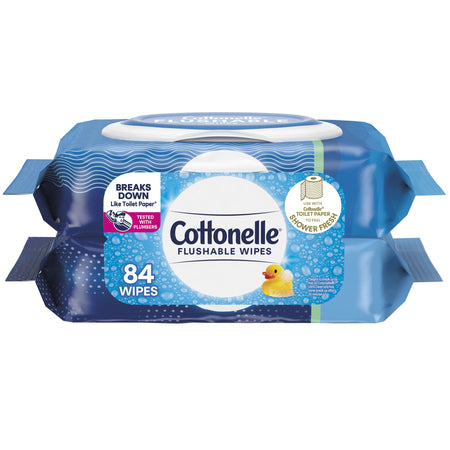 Flushable Personal Wipe Cottonelle® FreshCare® Soft Pack Refill Scented 84 Count