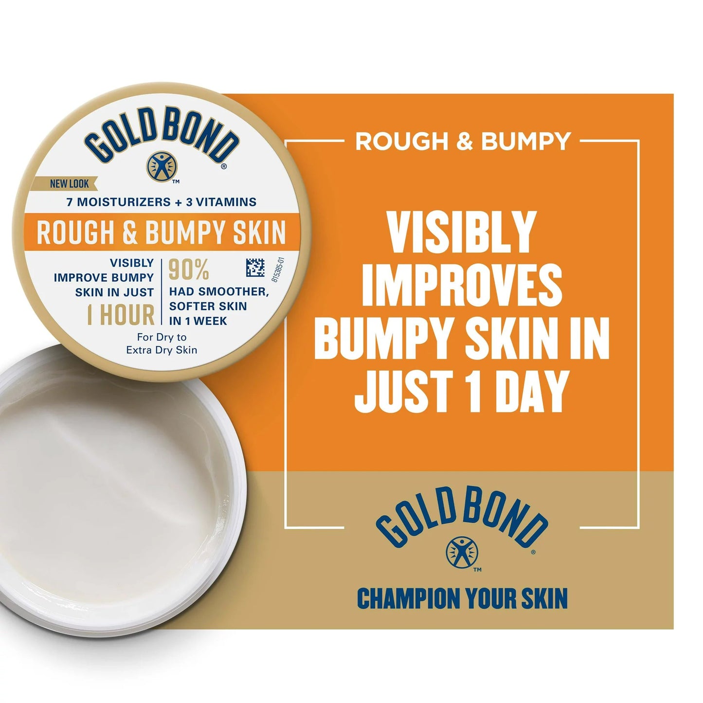 Hand and Body Moisturizer Gold Bond® Rough and Bumpy Skin 8 oz. Jar Unscented Cream