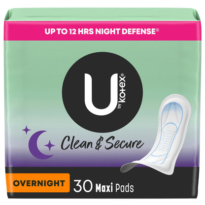 Feminine Pad U by Kotex® Clean & Secure Overnight Heavy Absorbency