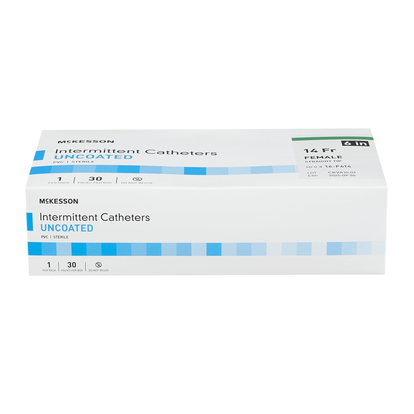 McKesson Female Urethral Catheter, 14 Fr, Straight Tip, 6 in