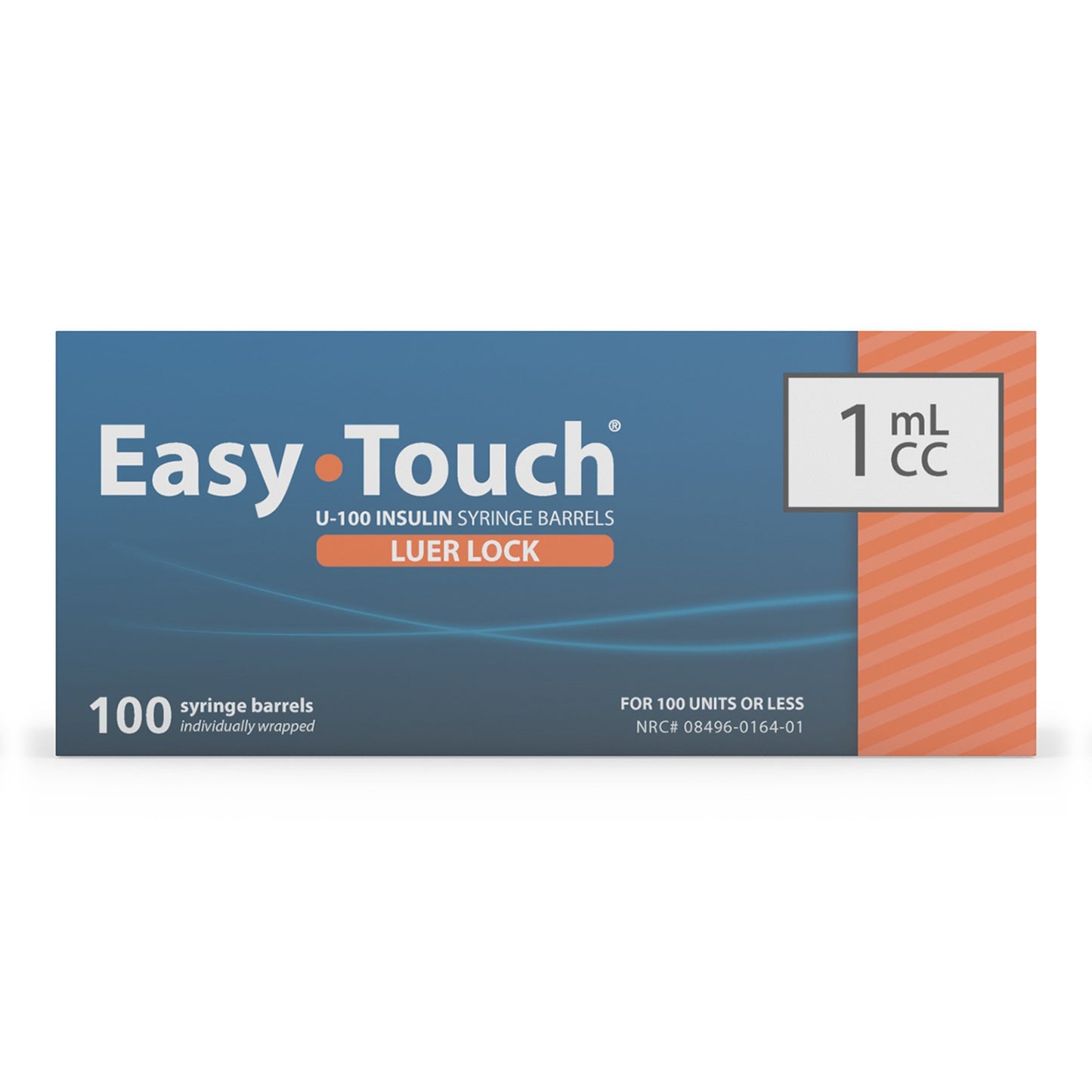 Insulin Syringe EasyTouch™ 1 mL Luer Lock Tip Without Safety