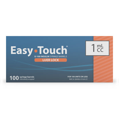 Insulin Syringe EasyTouch™ 1 mL Luer Lock Tip Without Safety