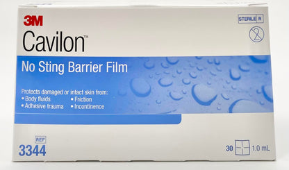 3M Cavilon 3344 No Sting Barrier Film 1ml applicator swabs box of 25 in stock at Lexicon Supply warehouse