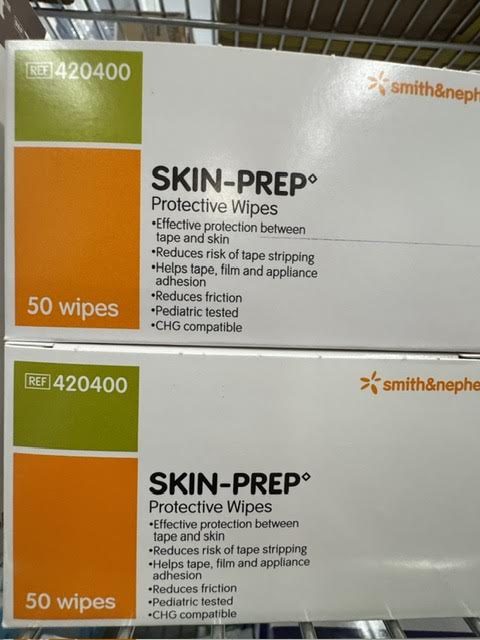Two boxes of Smith & Nephew 420400 SKIN-PREP liquid protective barrier wipes at Lexicon Medical Supply.