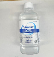 An individual 1 Liter bottle of Abbott Similac 58037 ready-to-use sterilized water at Lexicon Medical Supply.