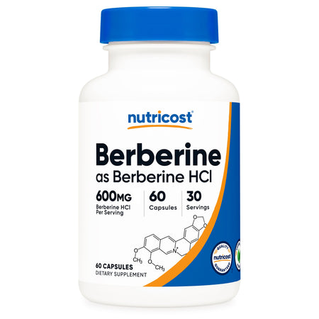Nutricost NTC171101 Dietary Supplement Berberine 600 mg Strength Capsule 60 Per Bottle