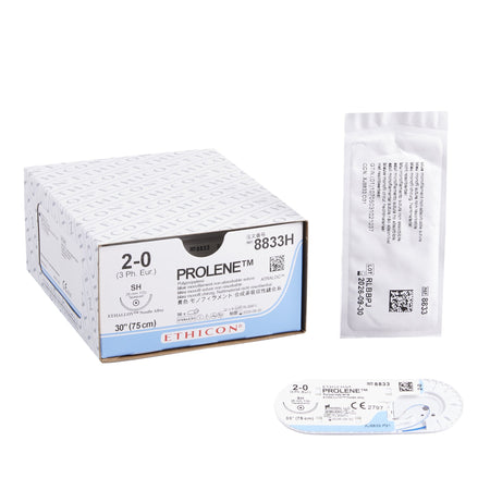 Ethicon 8833H Prolene Polypropylene, Taper Point Needle, Monofilament