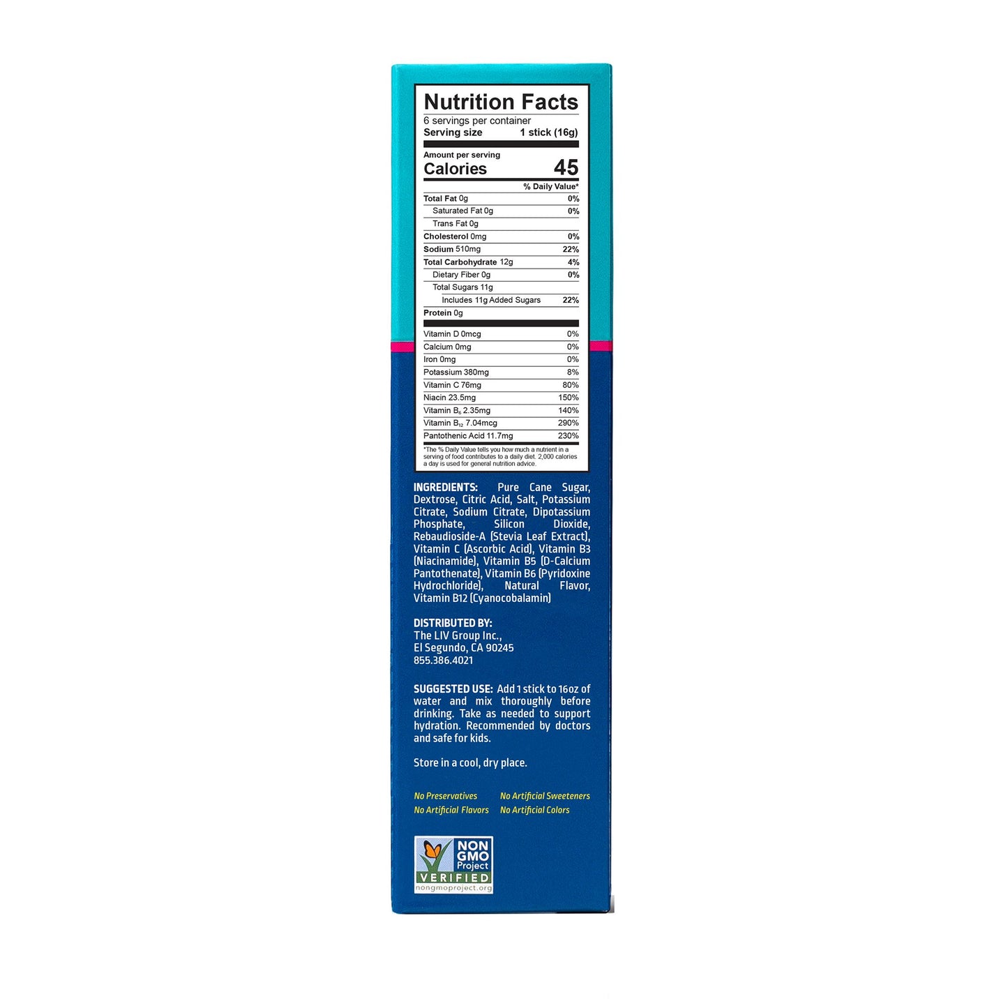 Oral Electrolyte Solution Liquid I.V.® Hydration Multiplier® Passion Fruit Flavor 0.56 oz.