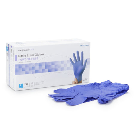 McKesson 14-6N36 Confiderm 3.0 Nitrile Exam Glove, Large, Blue