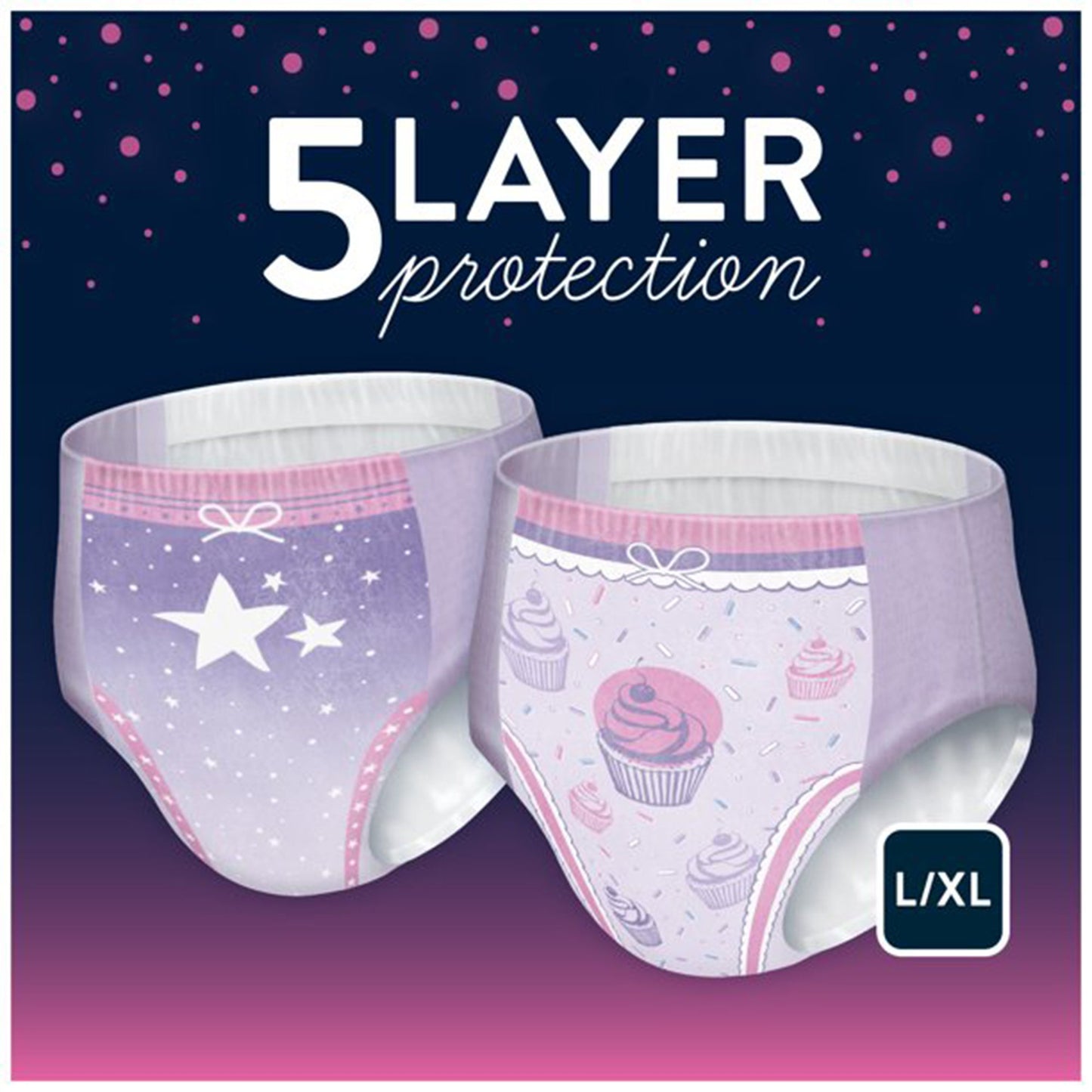 Goodnites® Girls Heavy Absorbency Nighttime Underwear, Extra Large