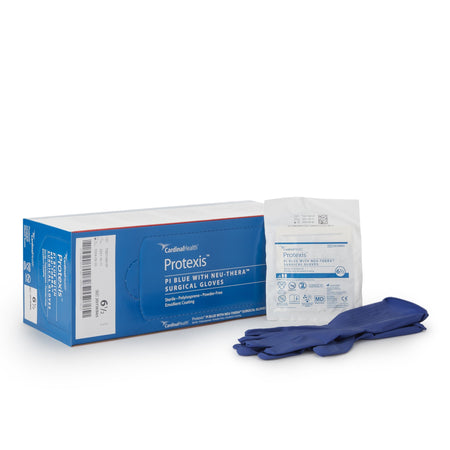 Cardinal 2D73EB65 Protexis Blue with Neu-Thera Polyisoprene Surgical Glove, Size 6.5, Blue